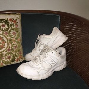 New Balance white sneakers